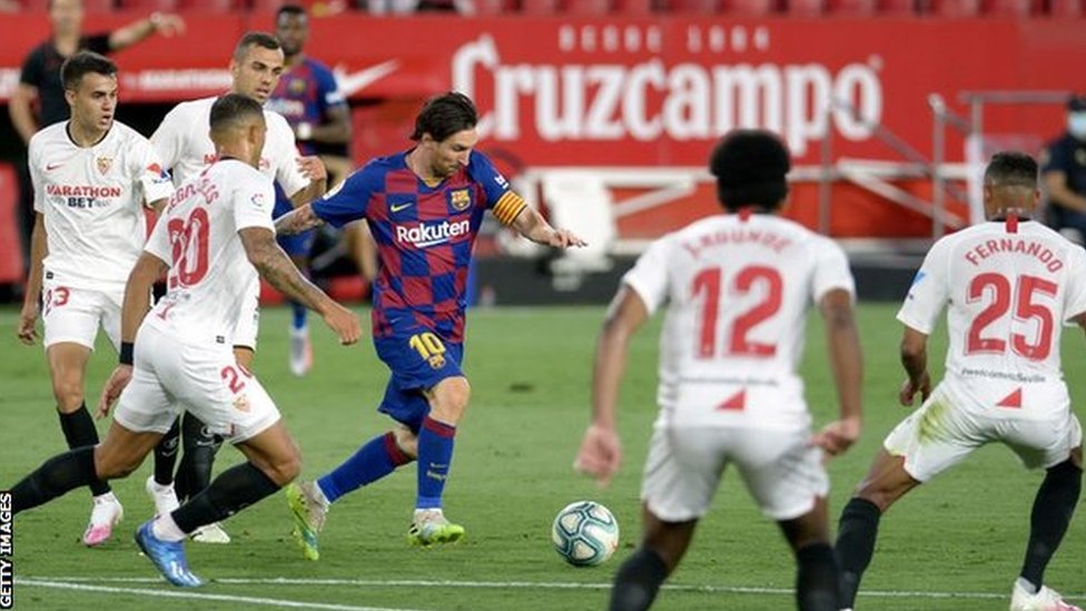Lionel Messi against Sevilla