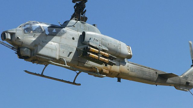 US Marine AH-1 Cobra attack helicopter
