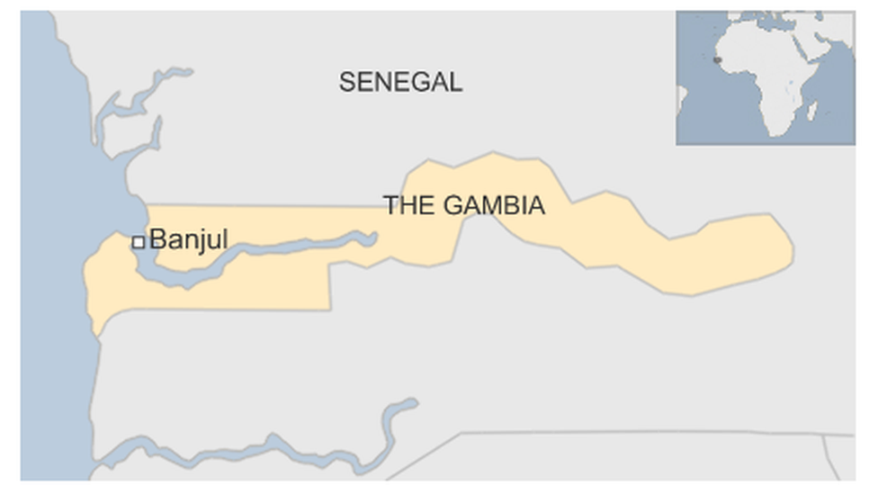Map of The Gambia