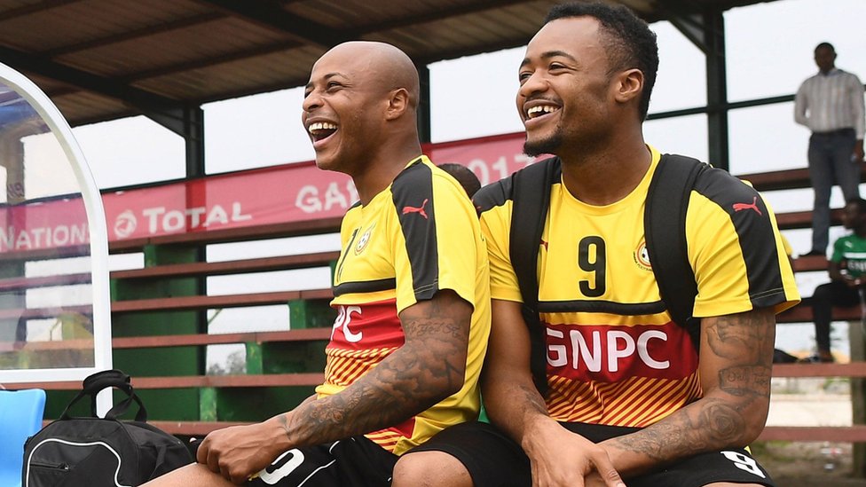 Andre with his brother Jordan Ayew