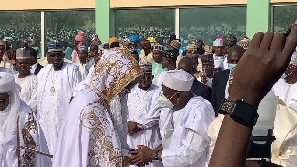 Emir of Kano and govnor of Kano state for Eid prayer ground