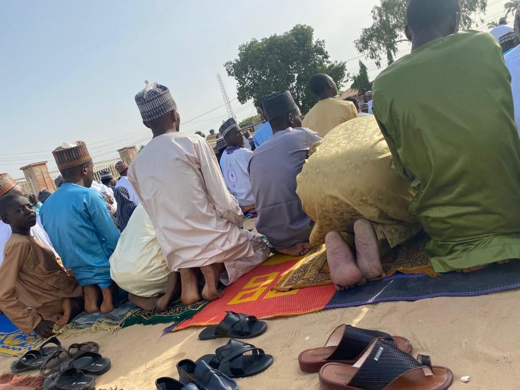 Muslim faithfuls for Eid prayer ground