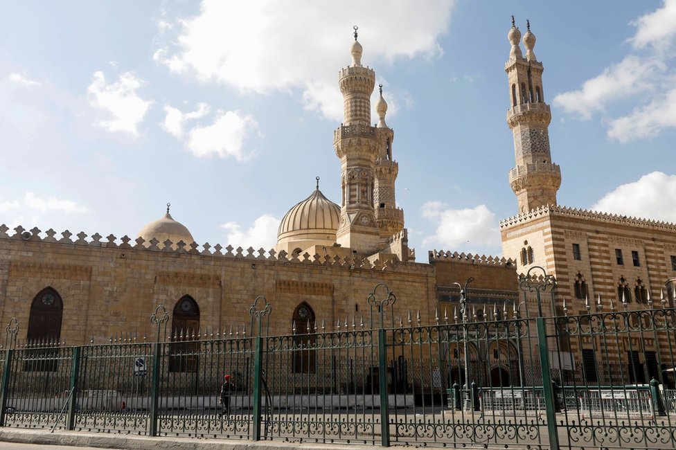A view of the closed Al-Azhar mosque during Eid al-Fitr, a Muslim festival marking the end of the holy fasting month of Ramadan, amid concerns about the spread of the coronavirus disease (COVID-19), in Cairo, Egypt, May 24, 2020.