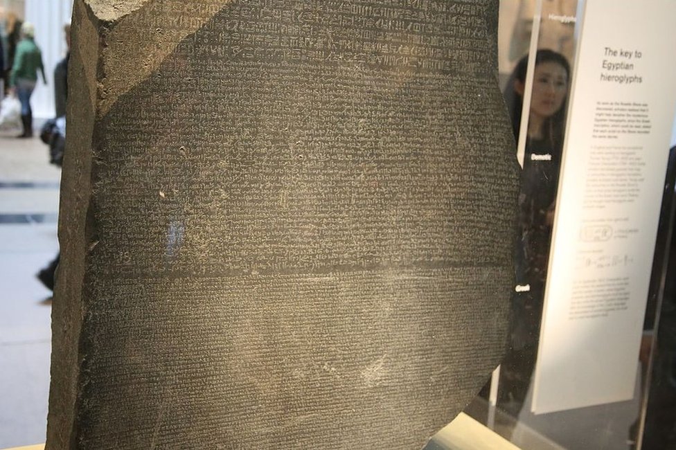 The Rosetta Stone on display for di British Museum for Bloomsbury on October 14, 2016 in London
