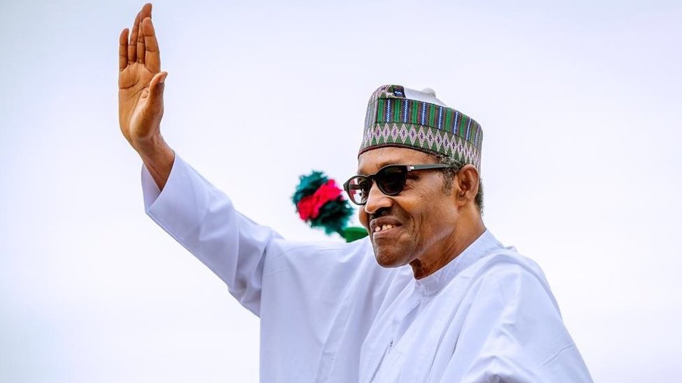 President Muhammadu Buhari afta di historic 2015 election victory over Goodluck Jonathan, still go ahead to win re-election for 2nd term in 2019.