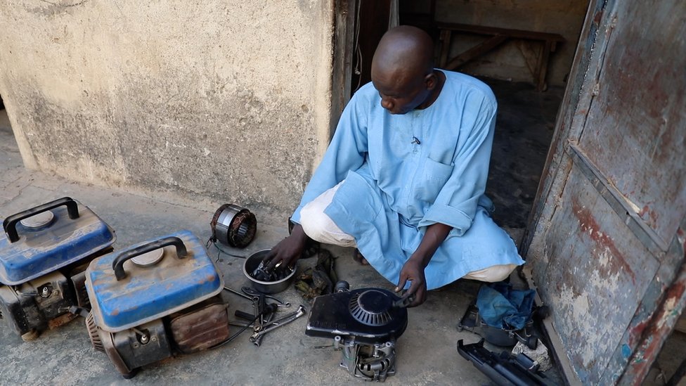 Di blind generator repairer Abdullahi Ahmed