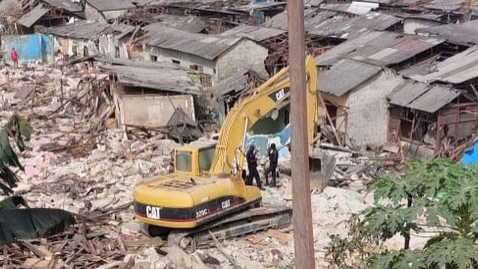 Rivers State Goment say di demolition na to pursue criminals comot for di State by demolishing all di identified criminal hideouts and flash points along Iloabuchi waterfronts