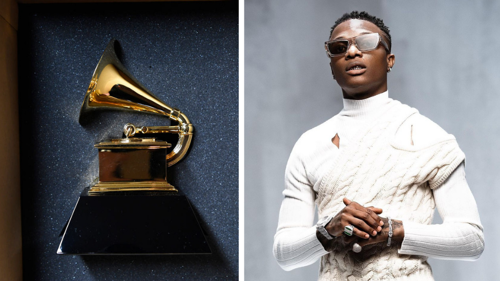 Collage of Grammy Awards and Wizkid