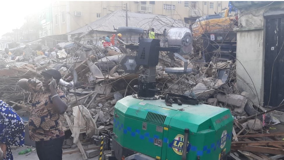 Ebute Metta collapsed building: Ibadan Street three-storey fall trap pipo - Recue update