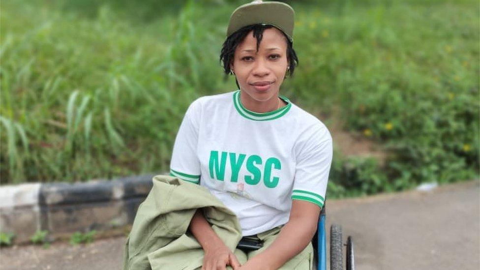 J﻿udith for her NYSC uniform