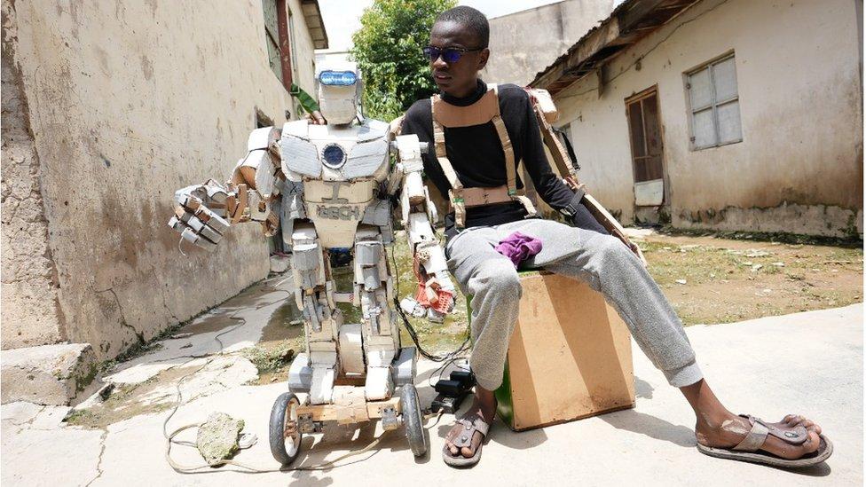 Isah Barde and im robot