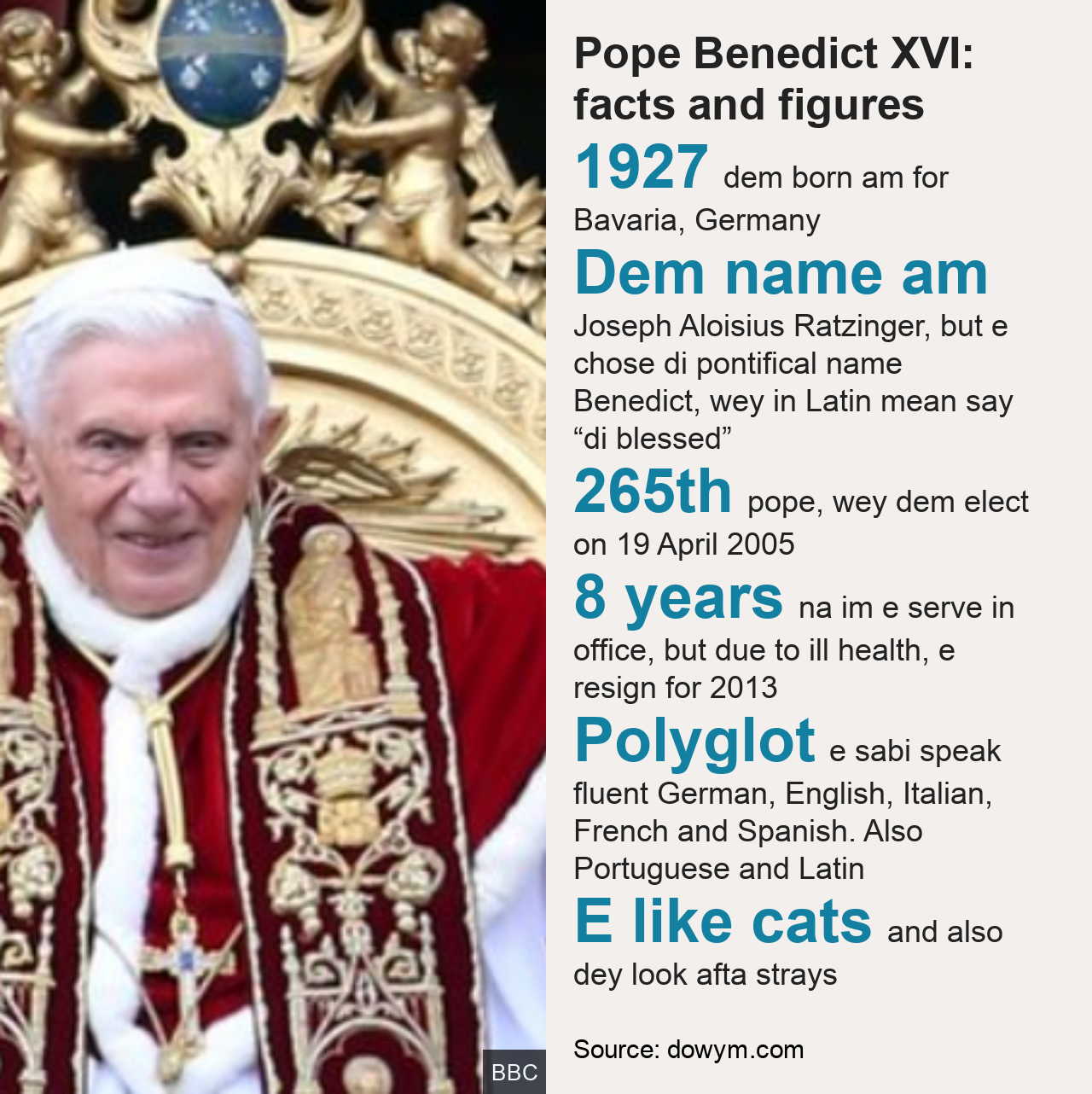 Data pic of di late pope