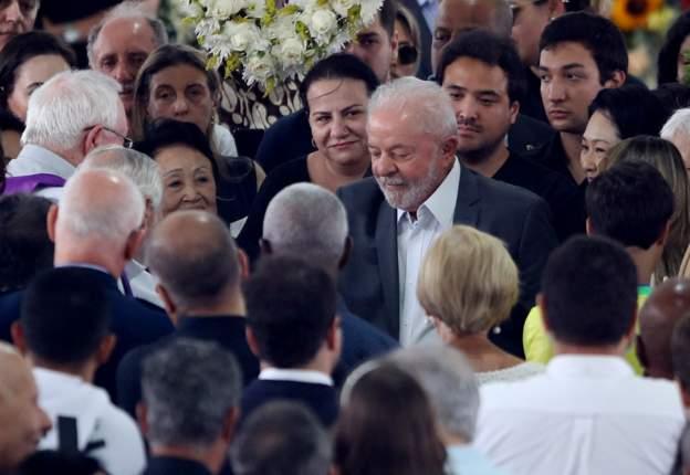 Brazil President Lula Da Silva for Pele funeral procession