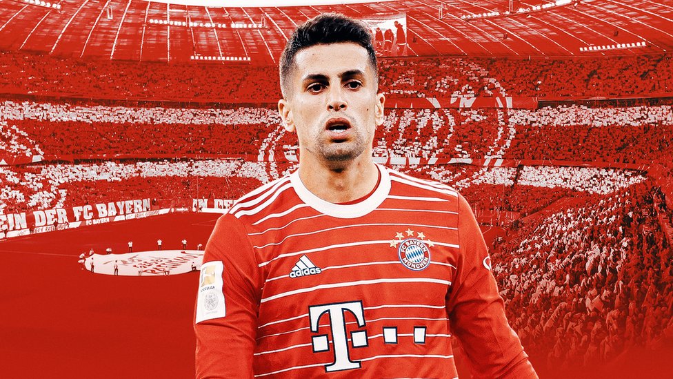 A graphic for Joao Cancelo signing for Bayern Munich