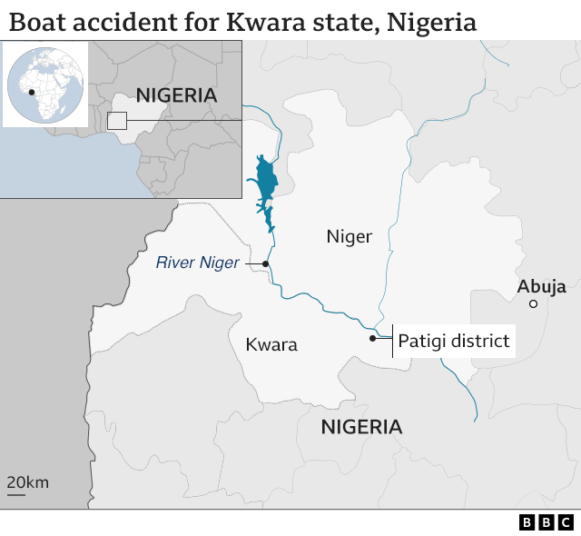Map wey show Kwara state