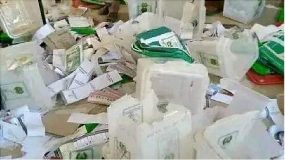 Jaguda pipo scata electoral materials during di 2023 general elections for Nigeria