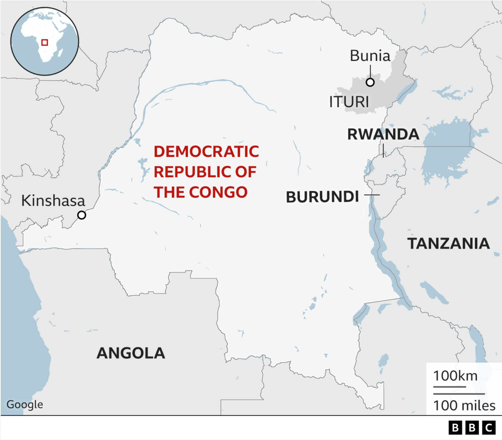 DR Congo map 