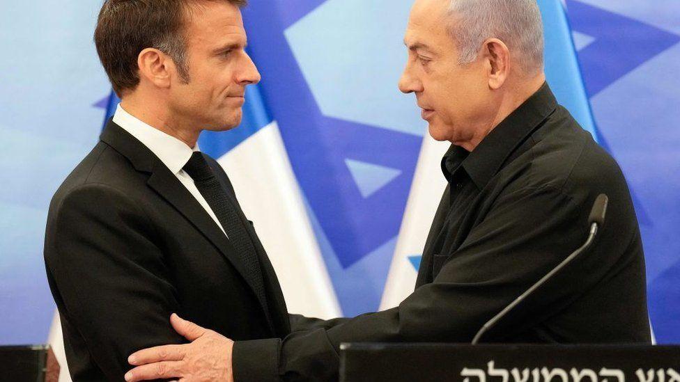Emmanuel Macron and Benjamin Netanyahu