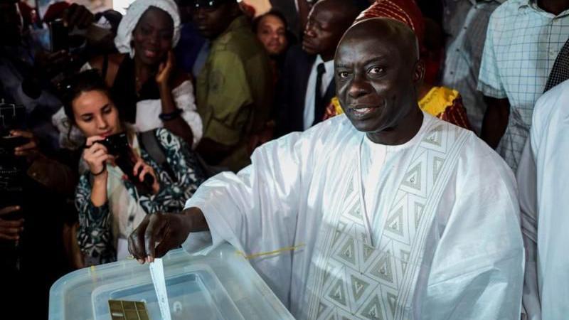 Idrissa Seck, candidate for Senegal presidential election, dey vote for one polling station for Thiès, February 24, 2019