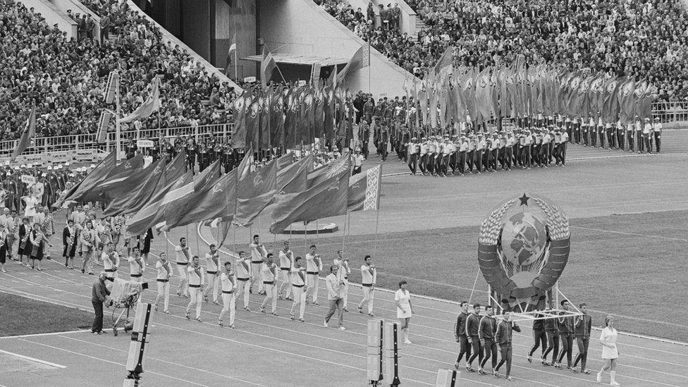 Opening ceremony of the 1984 Friendship Games in the Soviet Union