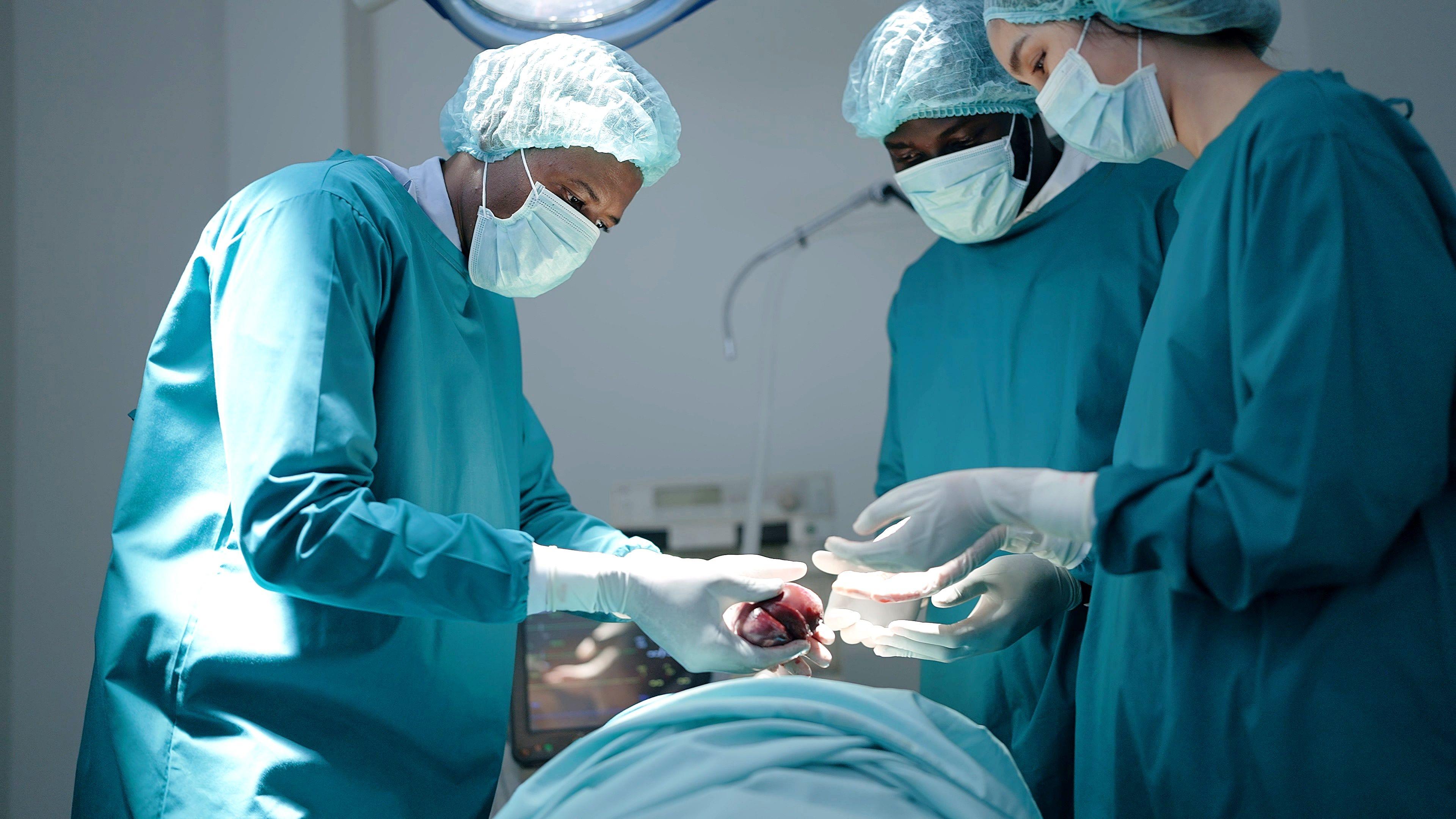 Doctors operating on patient