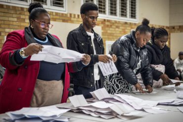 Early results from South Africa election