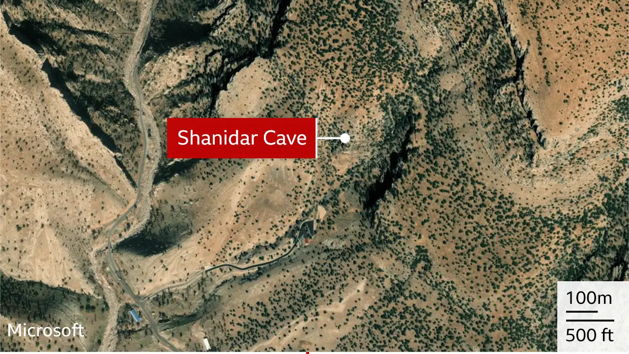 Foto of Shanidar Cave on map