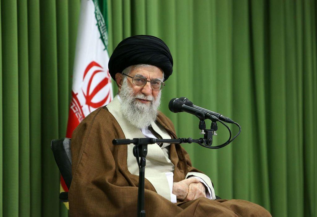 Iran Supreme Leader Ayatollah Ali Khamenei speak during im meeting wit students for Tehran, Iran on October 18, 2017.