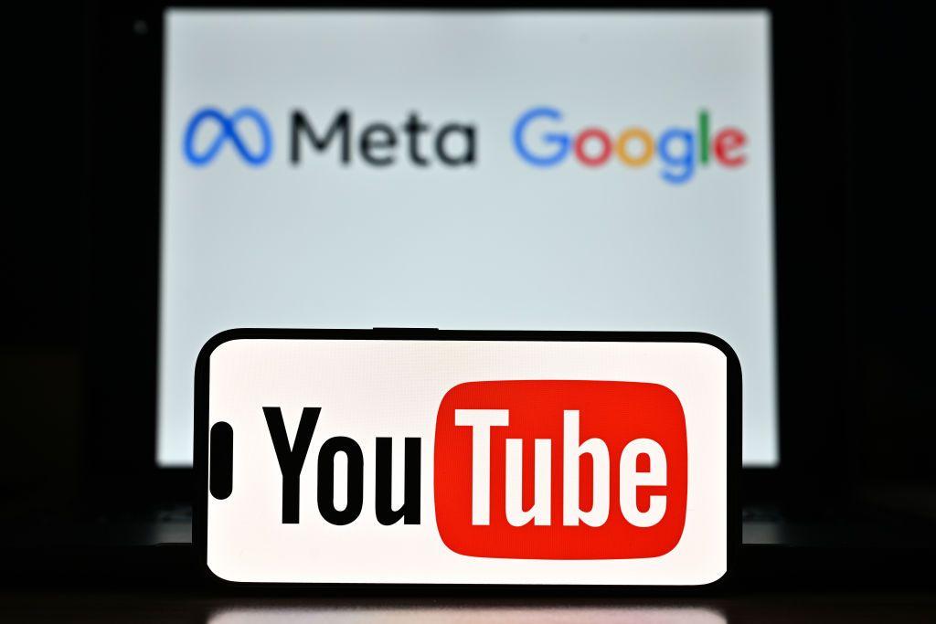 Meta, Google and YouTube logos