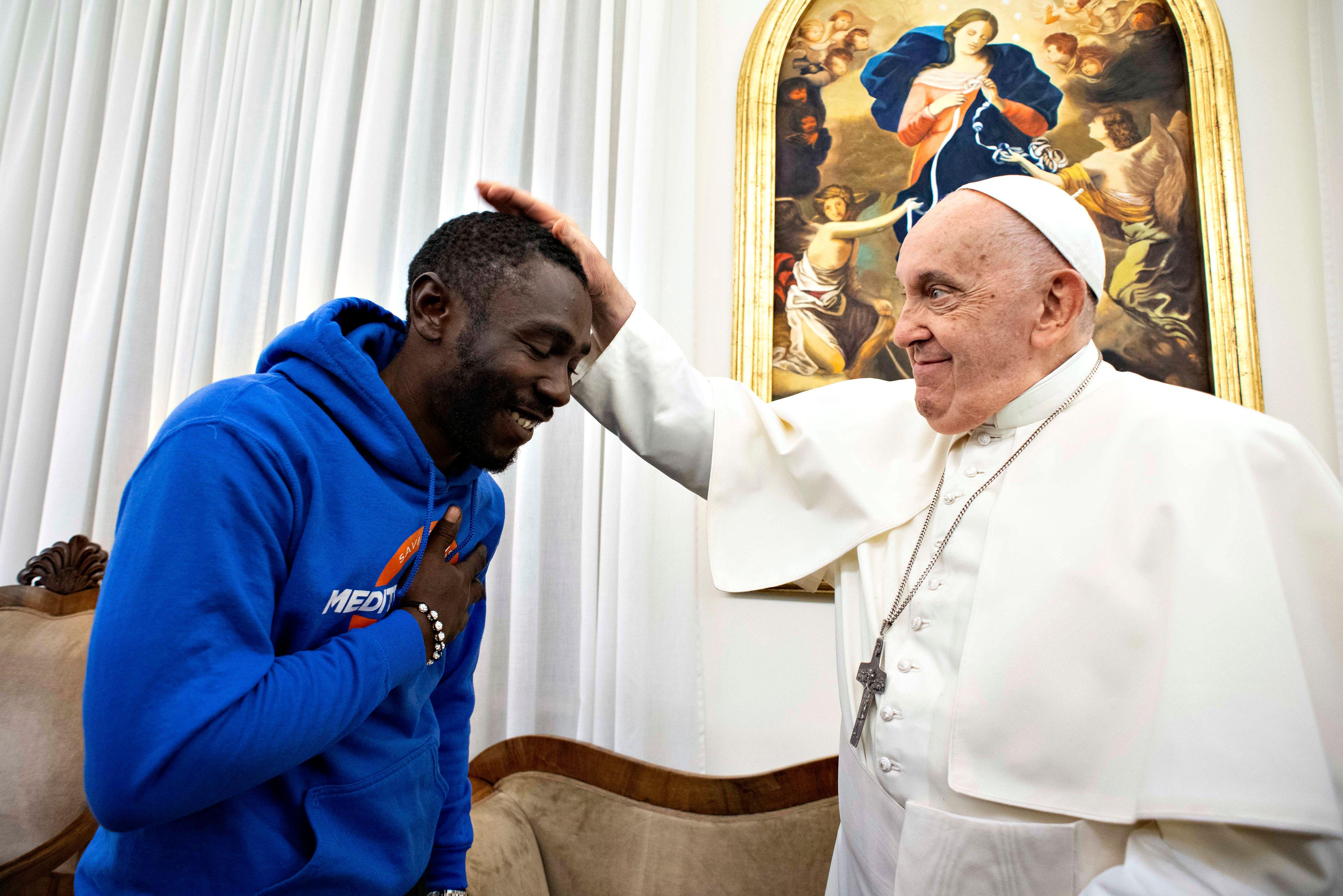 Pope Francis meets with Mbengue Nyimbilo Crepin