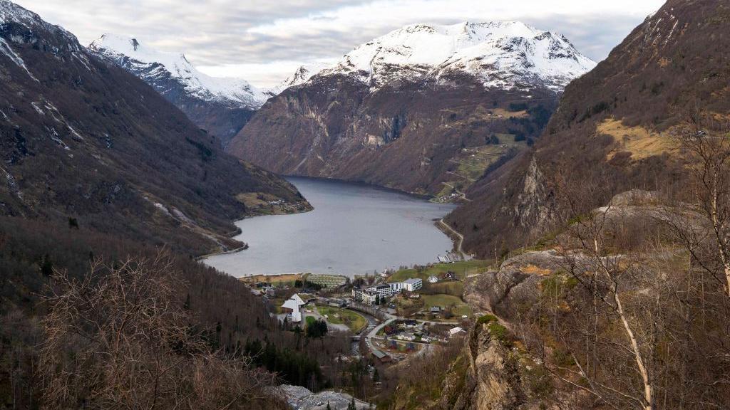 View of Geiranger and di fjords