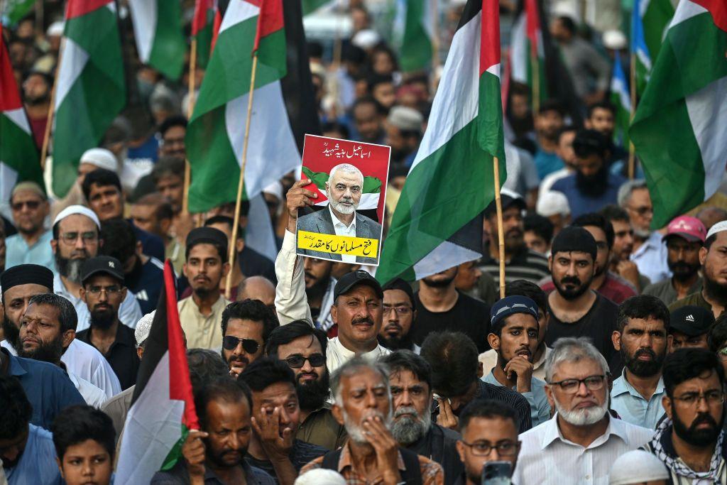 Protest also happen for Pakistan sake of Haniyeh killing