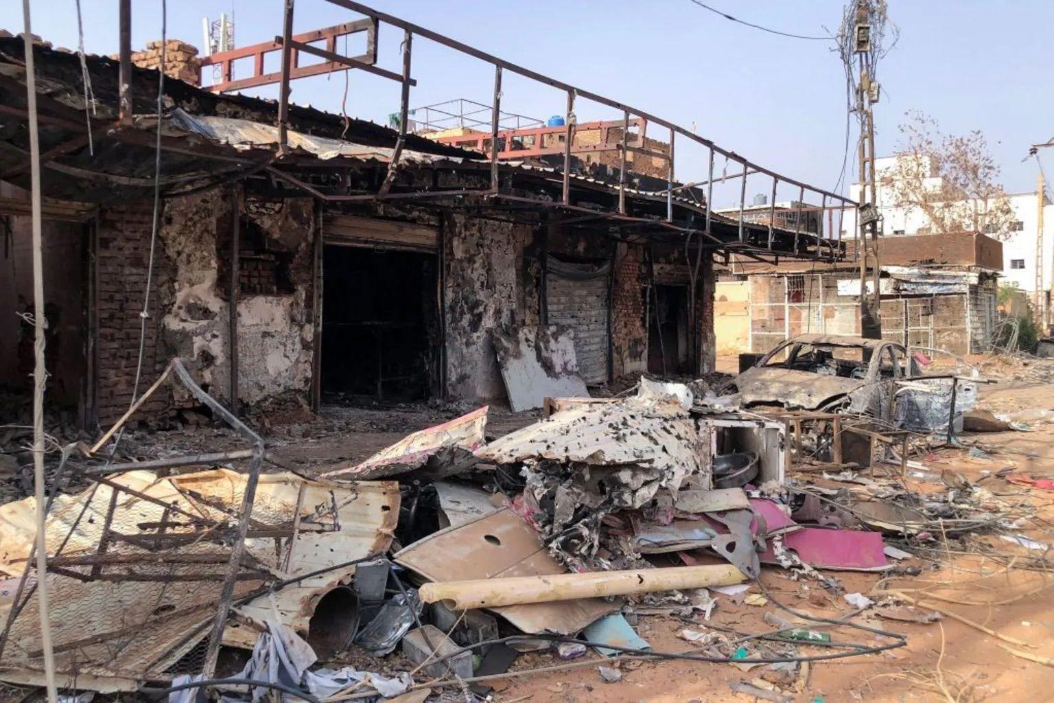 Foto of di destruction wey air strikes don cause for Sudan