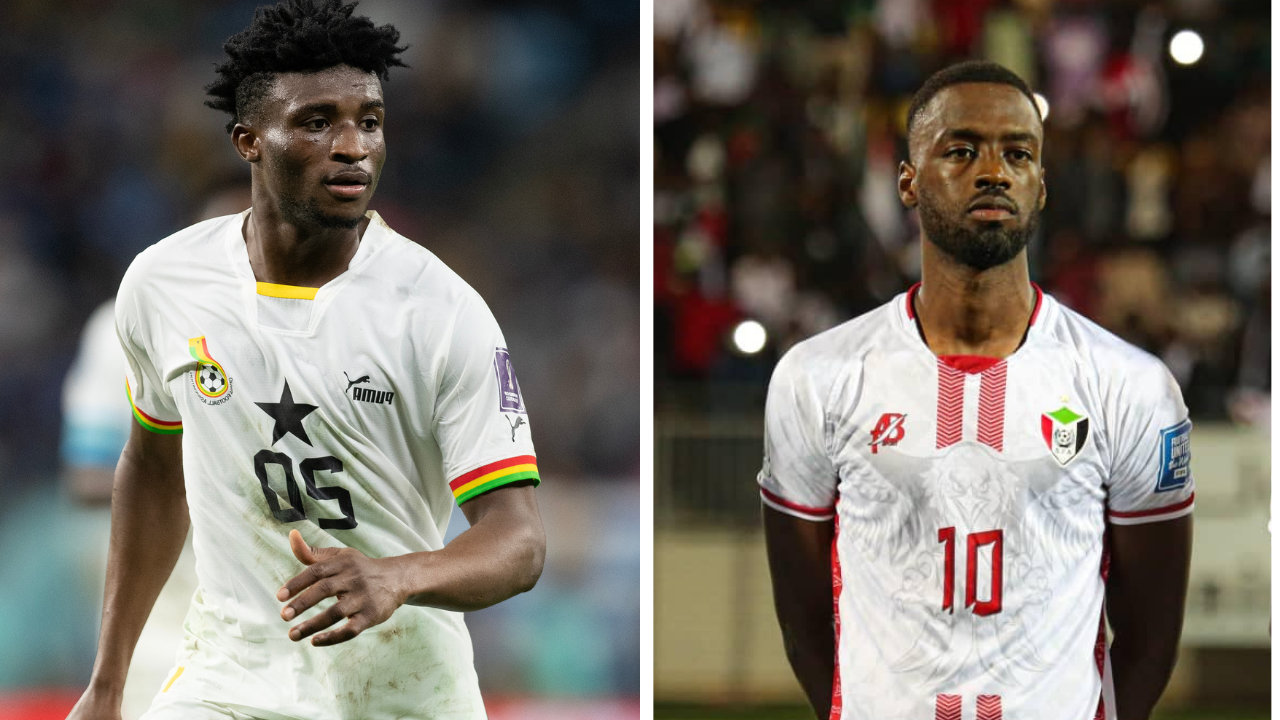 Photo of two players, one from Ghana one from sudan