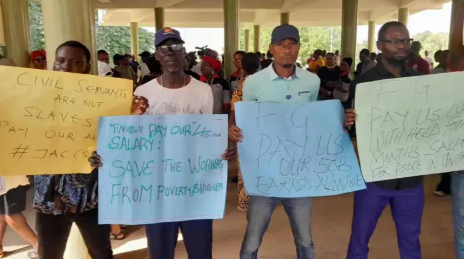 Members of SSANU/NASU during dia one-day peaceful protest in July 2024