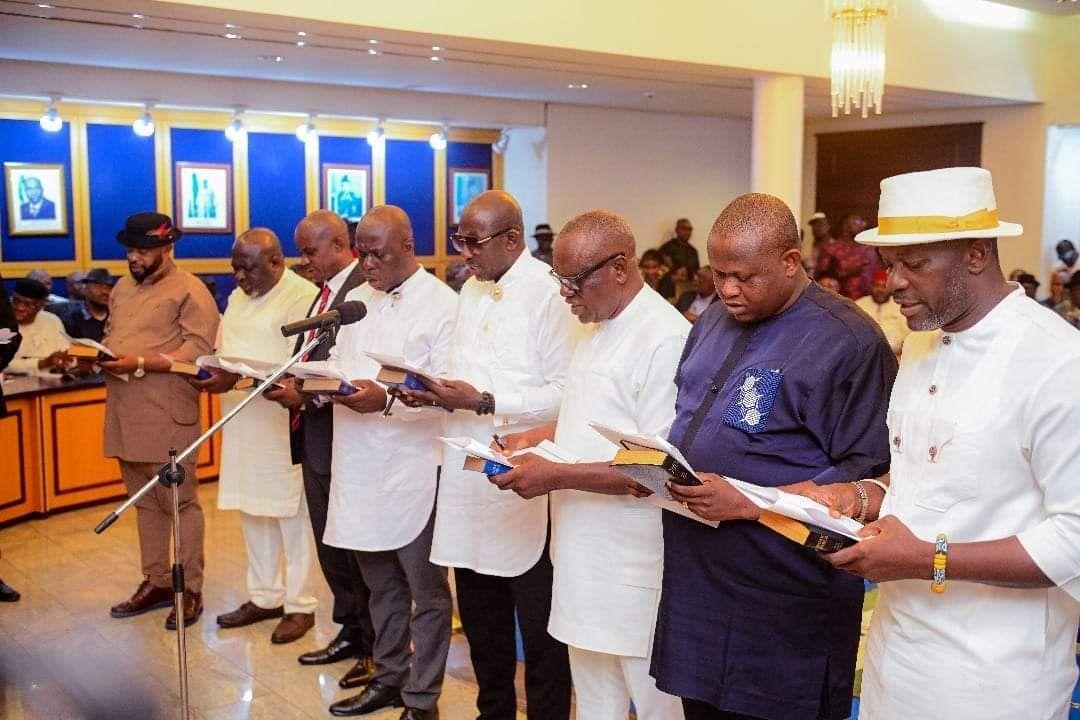 Rivers Council chairmen taking oath of office 