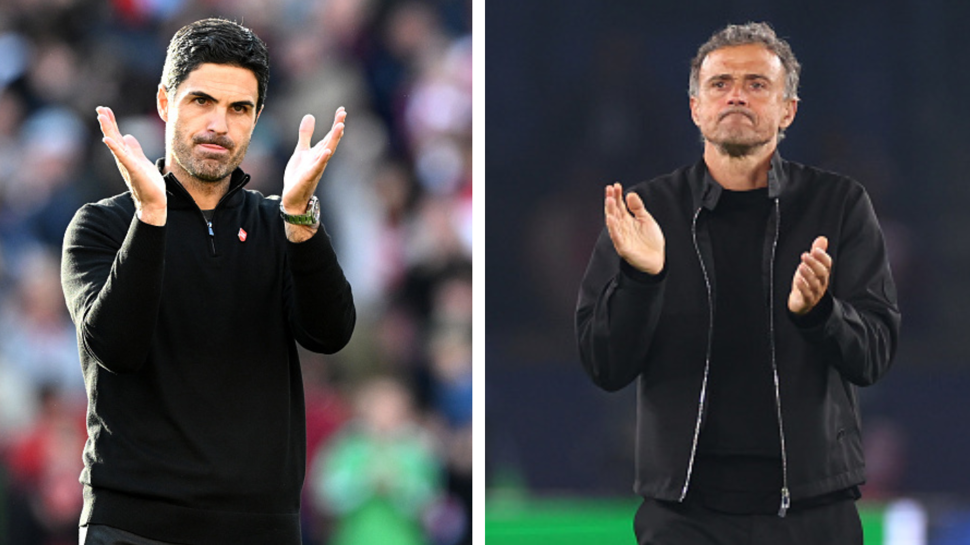 Fotos of Arsenal Manager, Mikel Arteta and PSG Manager, Luis Enrique