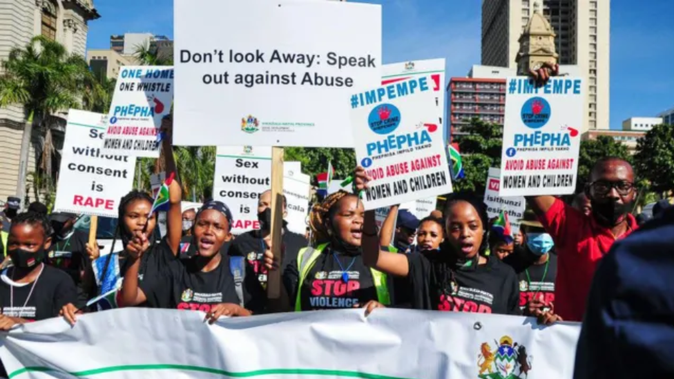 Women wey dey protest against gender based violence