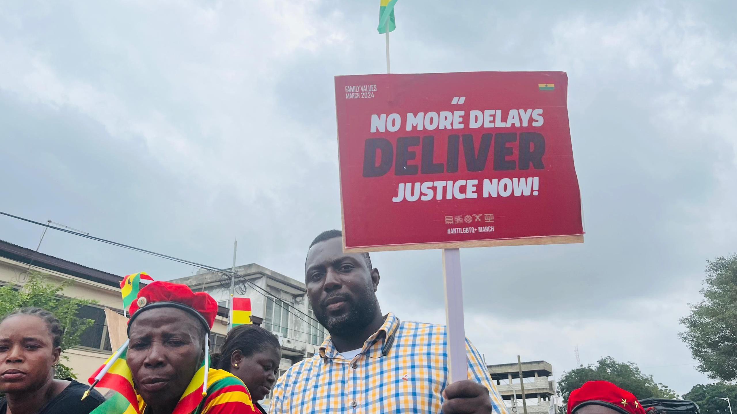 Foto of anti-LGBTQ bill protesters in Ghana